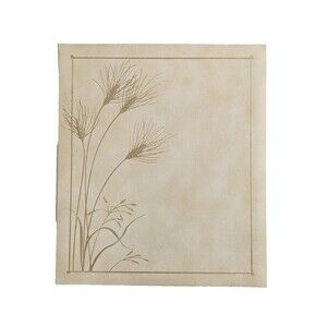 Vintage 1970s Hallmark Photo Album NOS Gold Wheat Grass Boho Natural Memory Book